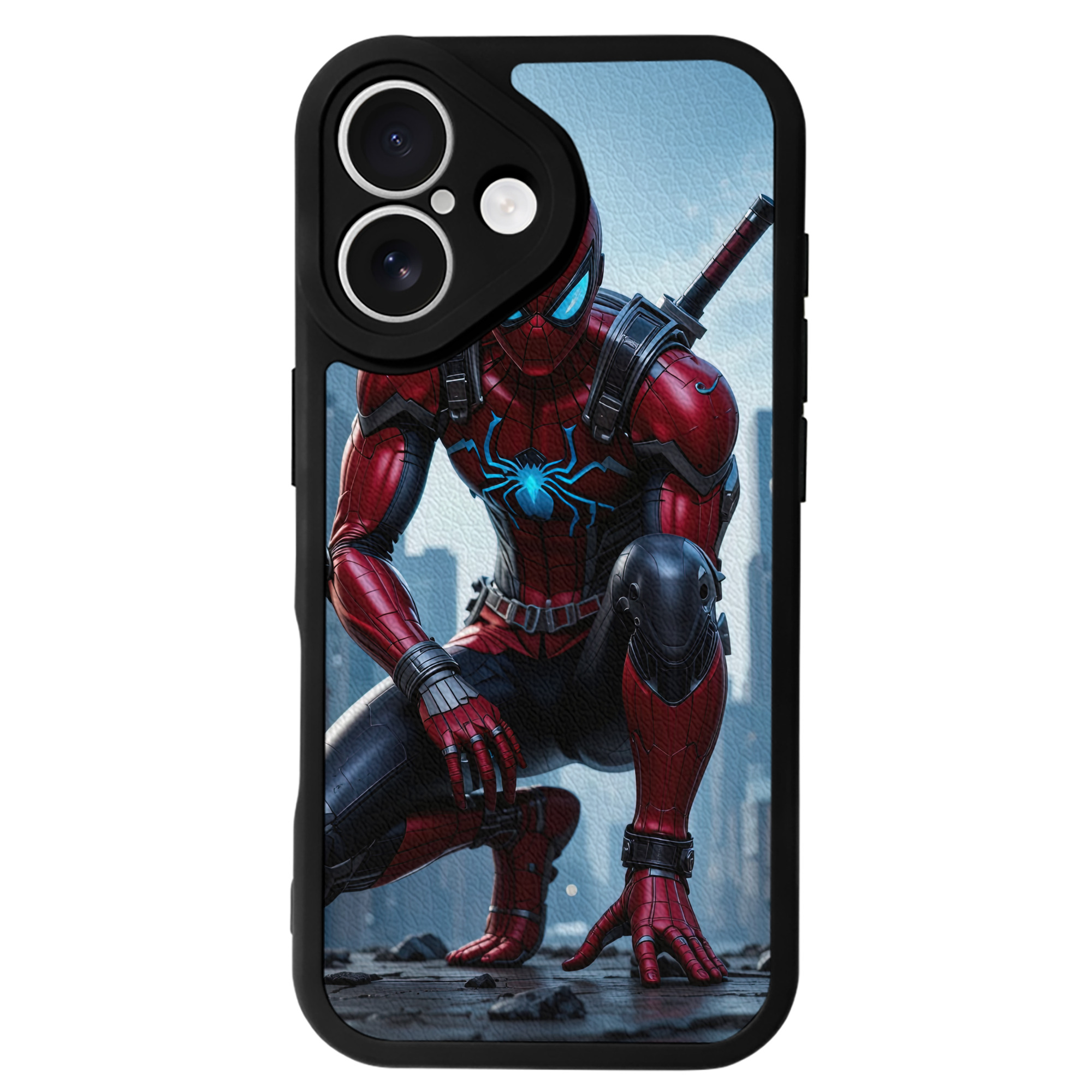 （画像用） Spider Man スパイダーマン 【iPhone 16シリーズ対応】シリコンスマホケース（レザー調） 材質：シリコン